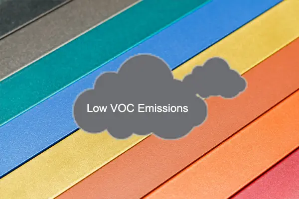 powder coating with low VOC emissions
